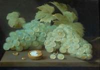 Grapes with a Half Walnut