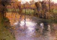 An Orchard on the Banks of a River