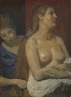 A Maid Combing a Woman's Hair