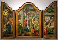 Triptych:  Adoration of the Infant, Adoration of the Kings and Presentation in the Temple