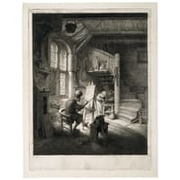 Painter at Work in a Humble Studio