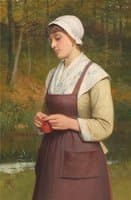 Young Woman Knitting