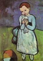 Child Holding a Dove