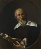 Man Holding an Armless Statuette