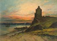 Castle Ruins on a Cliff Edge