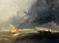 An Old Hulk off Portsmouth, Hampshire
