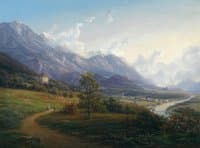 View of Jenbach Tratzberg Castle in the Inn Valley