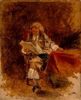 Study of a Seated Cavalier Reading