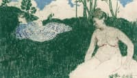 Young Women in a Field