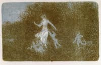 Amor Playing with a Nymph