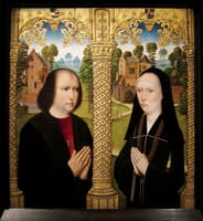 Portraits de Barbe de Croesinck et Louis Quarré en donateurs