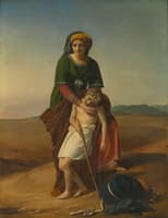 Agar and Ismael in the Desert