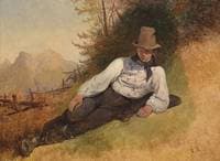 Farming Lad Lying in a Meadow