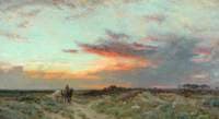 Across the Moor at Sunset