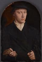 Young Man Holding Gloves