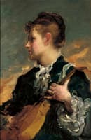 A Young Woman with a Guitar