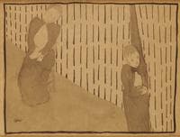 L'Intrus: Drawing for the program of Maurice Maeterlintz's 'L'Intrus'