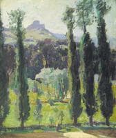 Paysage aux Cypress