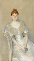 Young Lady in White Dress
