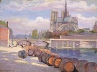 View of the Seine and Notre-Dame from the Quai de la Tournelle, Paris
