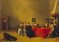 A Merry Company at Table