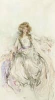 An Elegant Lady in an Evening Gown