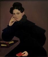 Woman in Black Ruffled Dress