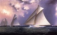 'Mischief' and 'Gracie' America's Cup Trial Race, 1881