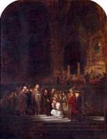 The Woman Taken in Adultery (after Rembrandt van Rijn)