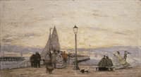 The Jetty at Trouville; sunset