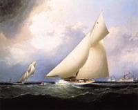 'Puritan' Leading 'Genesta', America's Cup, 1885
