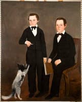 Two Brothers and Their Dog