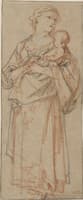 Woman Holding a Child