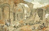 View of the Colosseum with Shepherds and Flock