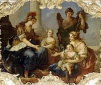 Youth and Virtue Presenting Two Princesses to France