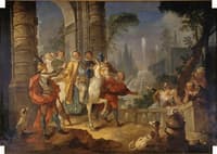 Story of Don Quixote 5 - Sancho’s Departure for the Island of Barataria (central piece)
