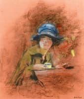 Model with Cup of Tea, study for 'Le Grand Teddy'