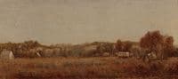 A Sketch at the Camp on the La Bonté, Wyoming Territory