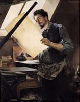 Félicien Rops in his Studio