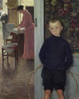 Woman and Child in an Interior