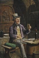 Beer Drinker in the Barrel Cellar