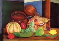 Wicker Basket, Pans, Melon