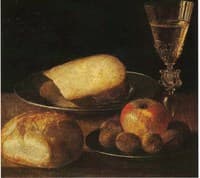 Still Life with Fruit, Cheese and Bread