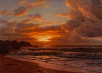 Sunset over the Sea