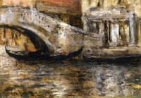 Gondolas along Venetian Canal
