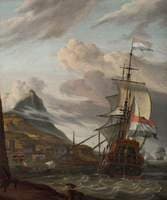 A Dutch Ship Entering a Mediterranean Port