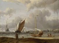 Fishing Boats in a Storm off the Dutch Coast