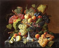 Still Life with Fruit and Leaves
