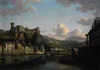A Town and Castle on a River