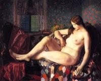 Nude with Hexagonal Quilt